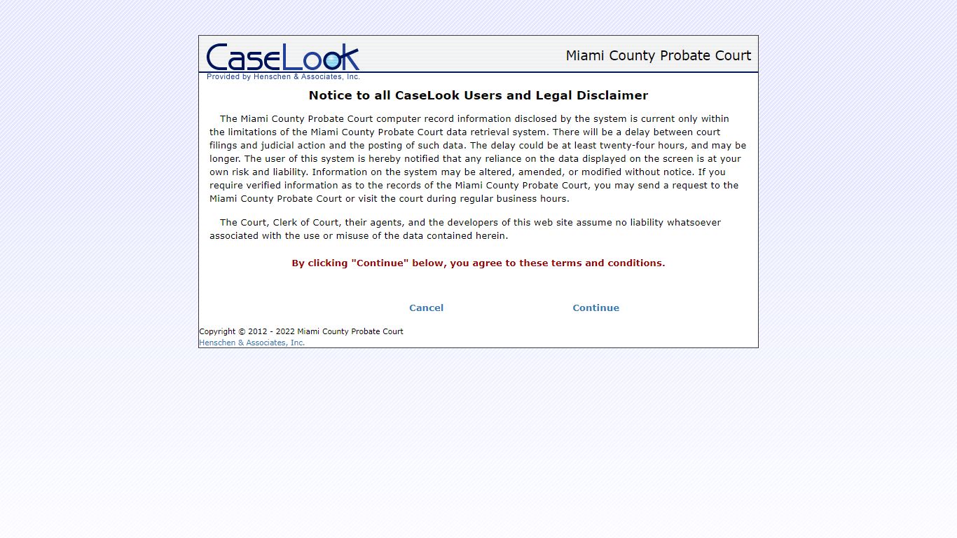 Miami County Probate Court - Record Search