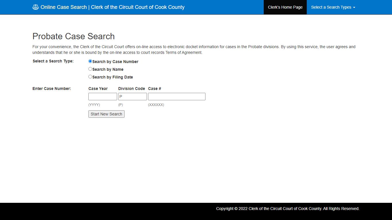 Probate Docket Search | Clerk of the Circuit Court of Cook County